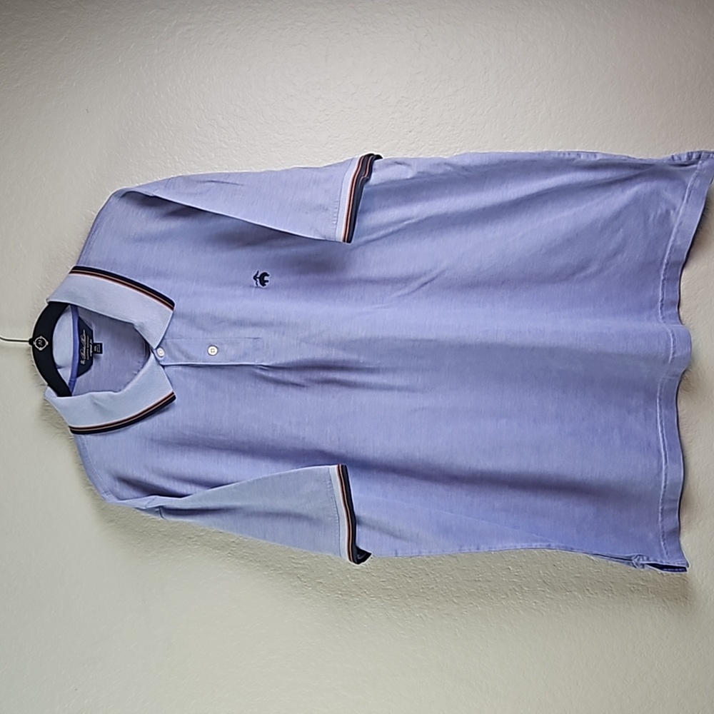 Brooks Brothers Men's Lavender Woven Original Fit Athleisure Golf Polo Sz XXL